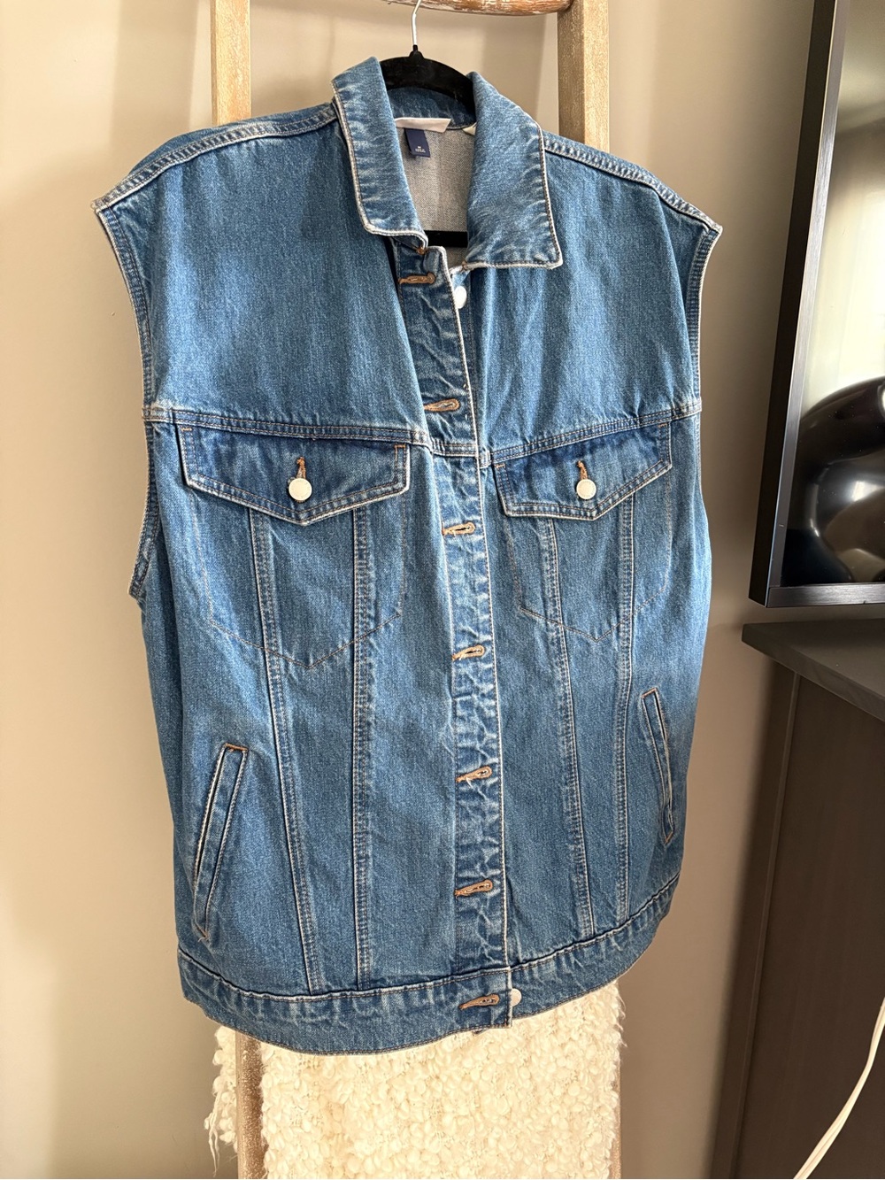 Oversized Denim Vest